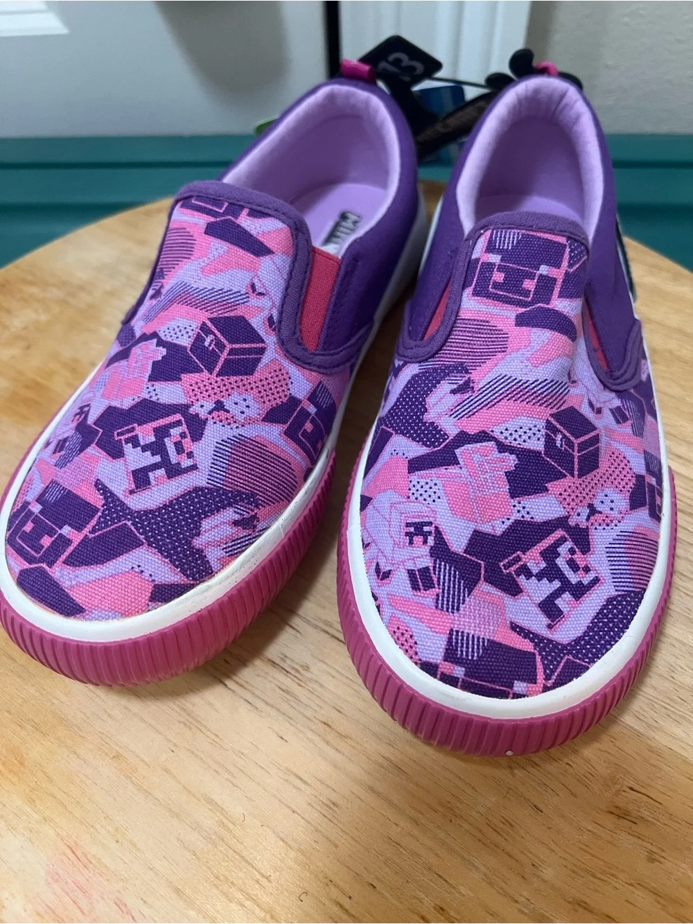 Kids' Slip-On Sneakers in Purple and Pink